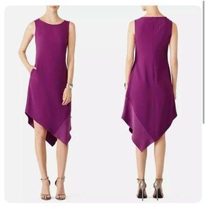 Trina Turk Purple Plum Blossom Joyous Asymmetrical Dress‎ Size XS